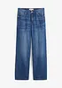 Baggy jeans cropped ultra morbidi, vita media, bonprix