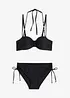 Bikini a balconcino con spalline aggiuntive da legare al collo (set 2 pezzi), bonprix
