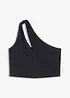 Top monospalla con motivo twist, bonprix