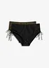 Slip per bikini con effetto modellante leggero (pacco da 2), bonprix