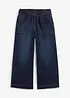 Jeans wide leg cropped con cinta comoda, vita alta, bonprix