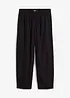 Pantaloni a carota in misto lino e viscosa, lunghezza 7/8, bonprix