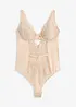 Body a perizoma con ferretto ed effetto lucido, bonprix