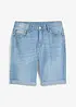 Bermuda di jeans elasticizzati e regolabili in vita, slim fit, bonprix