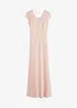 Abito in chiffon con pizzo e fascia da allacciare, bonprix