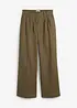 Pantaloni con pinces in puro lino, bonprix