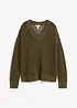 Maglione traforato in misto lino leggero, bonprix