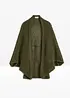 Poncho traforato in misto lino, bonprix
