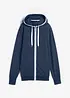 Felpa elasticizzata con zip e cotone, bonprix