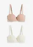 Reggiseno multiway con ferretto e cotone biologico (pacco da 2), bonprix