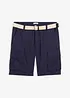 Bermuda cargo in misto lino con cintura, regular fit, bonprix