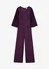Tuta in jersey con maniche plissettate in fine chiffon, bonprix