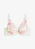 Reggiseno con coppe preformate e ricami stampati, bonprix
