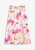 Gonna lunga in satin con bottoni decorativi, bonprix