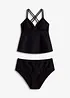 Tankini in tessuto a trama operata (set 2 pezzi), bonprix