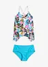 Tankini (set 2 pezzi) con tessuto a rete stampato, bonprix
