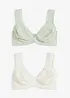Reggiseno t-shirt non imbottito con ferretto e cotone biologico (pacco da 2), bonprix