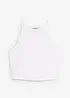Top a coste in puro cotone biologico, bonprix