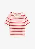 T-shirt di maglia a righe, bonprix