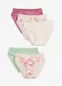 Slip alto con cotone biologico e pizzo (pacco da 5), bonprix