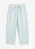 Jeans cropped a palloncino, vita media, bonprix