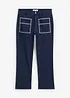Jeans straight cropped, vita alta, bonprix