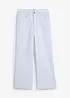 Jeans wide leg cropped, vita alta, bonprix