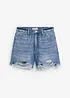 Shorts di jeans, vita alta, bonprix