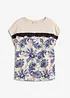 Maglia oversize con applicazione di pizzo sullo scollo, bonprix