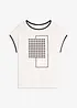 Maglia con stampa e bordi a contrasto, bonprix