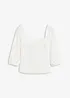 Blusa con maniche a sbuffo e dettaglio smock, bonprix