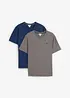 T-shirt con scollo a V in puro cotone biologico (pacco da 2), bonprix