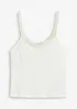 Top con spalline sottili e dettaglio gioiello, bonprix