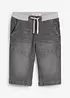 Bermuda in denim elasticizzato con elastico in vita, regular fit, bonprix