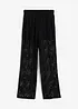 Pantaloni con elastico in vita e pizzo, bonprix