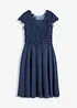 Abito midi in delicato tulle con pizzo, bonprix