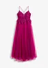 Abito lungo in tulle delicato con pizzo, bonprix