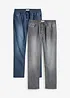 Jeans con elastico in vita in denim estivo, classic fit (pacco da 2), bonprix