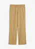 Pantaloni con pinces in misto lino a vita alta, bonprix