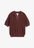 Polo in maglia traforata con percentuale di lino, bonprix