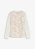 Maglia in pizzo a maniche lunghe, bonprix