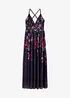 Abito lungo in delicato tulle con spalline, bonprix