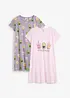 Camicia da notte con cotone biologico (pacco da 2), bonprix