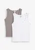Top a costine in puro cotone biologico (pacco da 2), bonprix