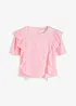 Blusa con volant, bonprix
