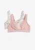 Reggiseno senza ferretto  con cotone (pacco da 2), bonprix