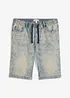 Bermuda elasticizzati in jeans leggero con elastico in vita, slim fit, bonprix