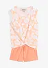 Top e pantaloni corti in misto cotone biologico (set 2 pezzi), bonprix