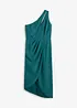 Abito in satin con drappeggio, bonprix