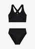Bikini a bustier a costine (set 2 pezzi), bonprix